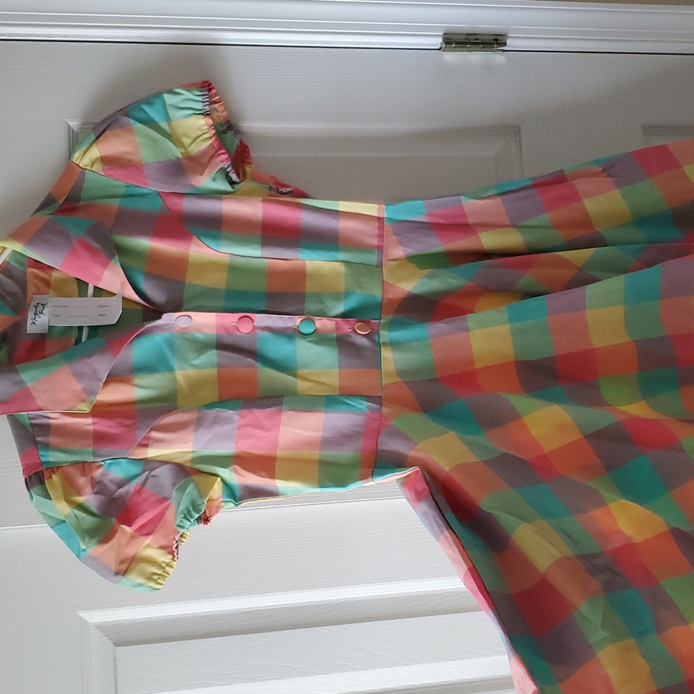 NWT Unique Vintage Magnolis Park Plaid Dress XL - Picture 2 of 4